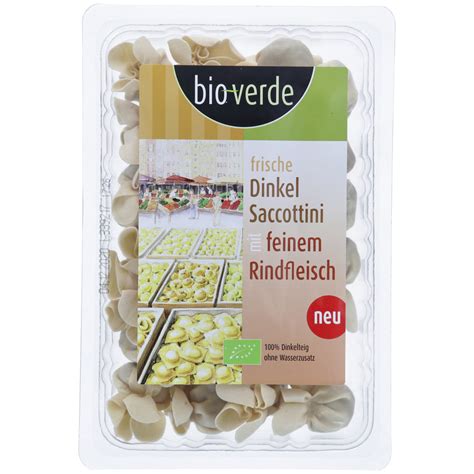 Bio Verde Dinkel Saccottini 250 Gr Packung Frische Nudeln Pasta