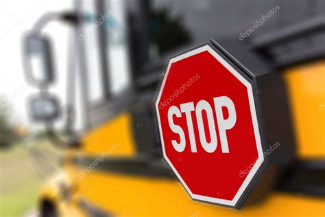 School Bus Stop Sign — Stock Photo © wolterke #12193786