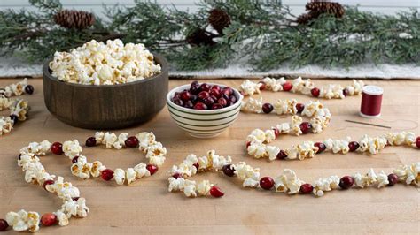 SKINNYPOP Popcorn And Cranberry Garland Hersheyland Crafts