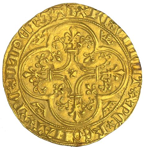 Pi Ce De Monnaie Charles Vi Cu D Or La Couronne Saint Andr