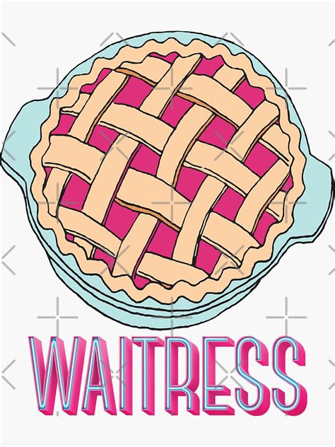 Waitress The Musical Logo And Cherry Pie Broadway West End Sticker