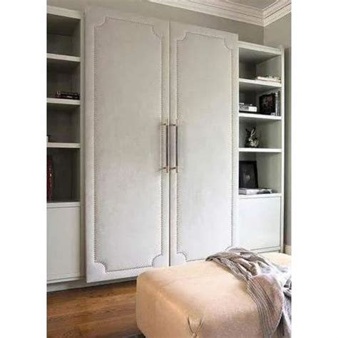 White Double Door Leather Wardrobe, Height: 6-10 feet at ₹ 900/square ...