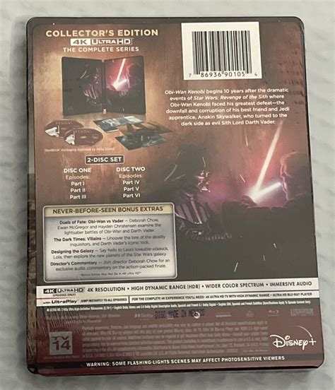 Obi Wan Kenobi Complete Series Steelbook K Uhd Blu Ray Art Cards Ebay