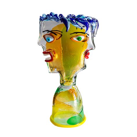 DOUBLE FACE VASE Murano Glass Sculpture BF SIGNORETTI