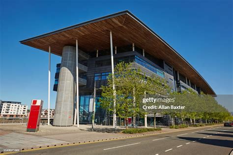 Facade Of The University Of South Wales Newport Campus High Res Stock