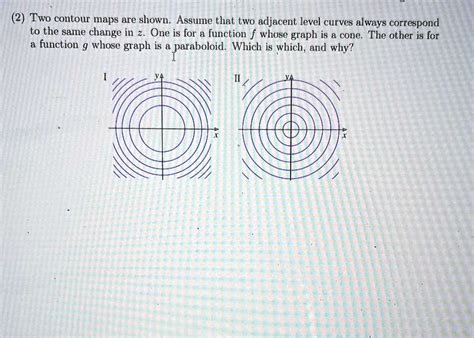 SOLVED 2 Two Contour Maps Are Shown Assume That Two Adjacent Level