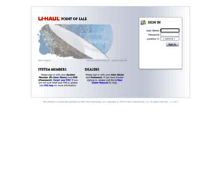 Access pos.uhaul.net. U-Haul Sign-on