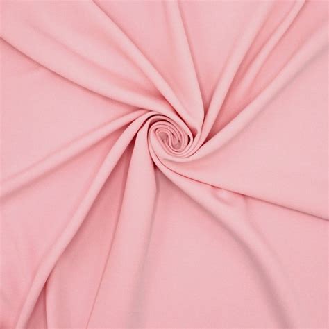 Tissu sergé extensible rose clair