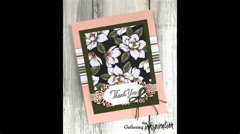 Stampin Up Magnolia Lane And Parcels And Petals Card Idea Youtube