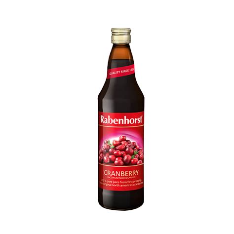 Rabenhorst Org Cranberry Juice 750ML