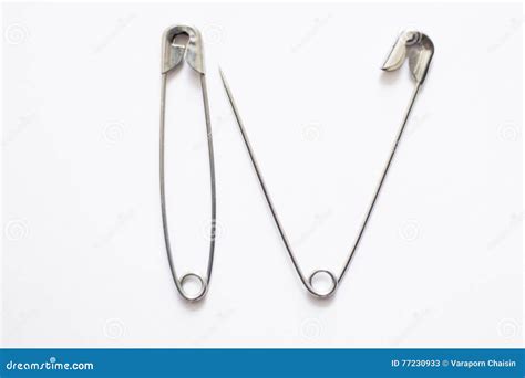 Safety Pin Stock Image Image Of Metallic Attach Fastener 77230933