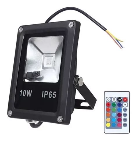 Foco reflector LED Smd Rgb 10 W bivolt carcasa para jardín y piscina