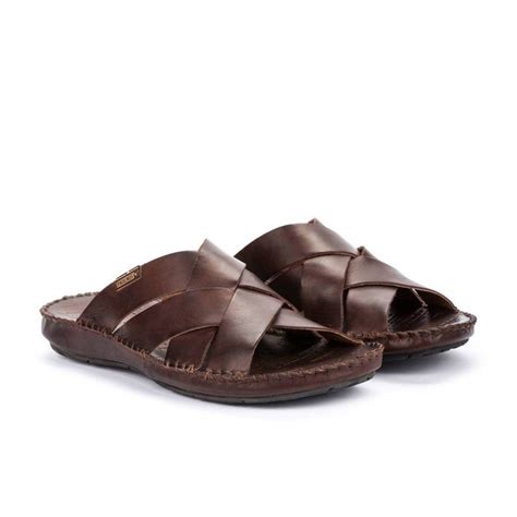 Sandalias de hombre Pikolinos Tarifa 06J 0015 piel vacuno marrón olmo