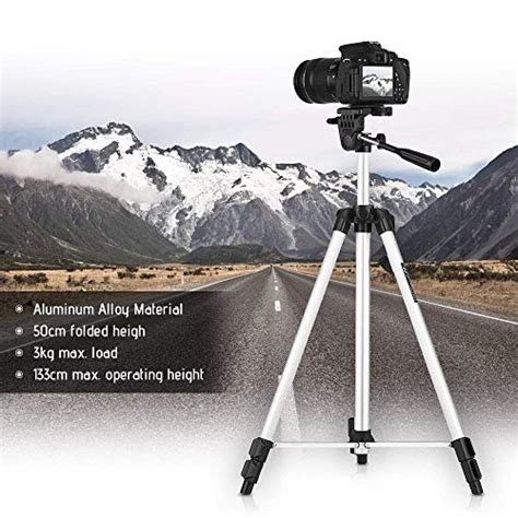 330a Aluminum Portable Tripod Stand 3 Way Head For Digital Camera Camcorder With Mobile Holder