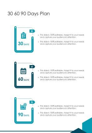 30 60 90 Days Plan Commercial Insurance Proposal One Pager Sample