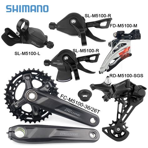 SHIMANO DEORE M5100 2x11 Speed Groupset Shifters Front Rear Derailleur