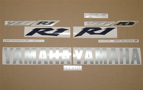 Yamaha R Rn Pw Complete Decals Logo Set Blue Version