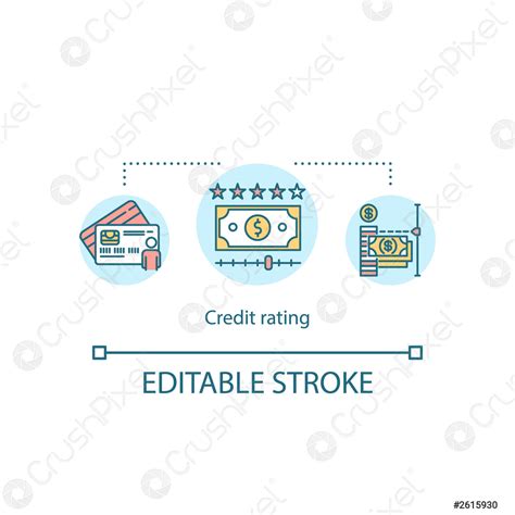 Credit Rating Concept Icon Stock Vector Crushpixel