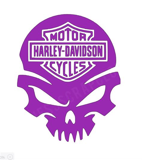 Harley Davidson Motor Cycles Skull Decal Hd Skull Decal Etsy