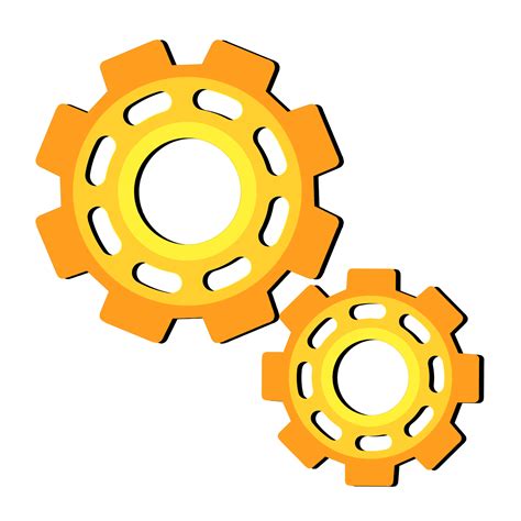 Yellow Gear Icon 37332939 Png