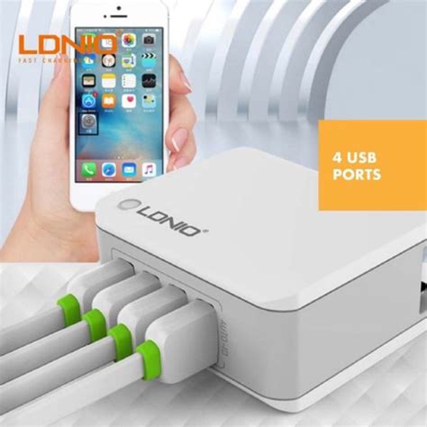 LDNIO Original A4403 4 USB Multi Ports 4 4A Fast Charger Plugs Wall