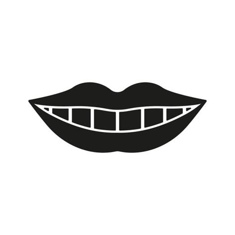 Laughing Lips Silhouette