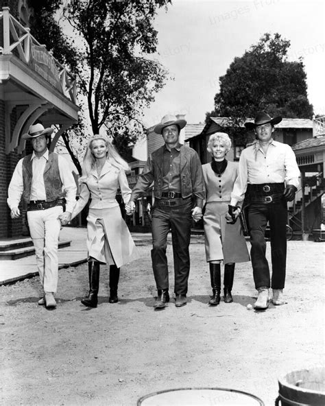 8x10 Print Lee Major Linda Evans Richard Long The Big Valley Cast 1965