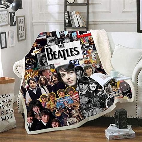 Wxhgy Sherpa Blanket Gray Travel Single Size 130 X 150cm The Beatles