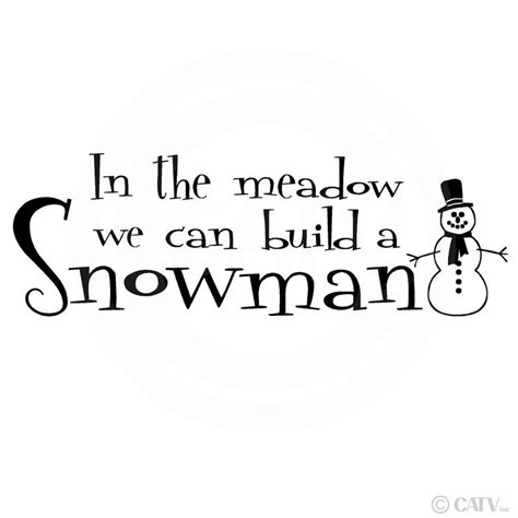 In The Meadow We Can Build A Snowman Christmas Winter Holiday Etsy