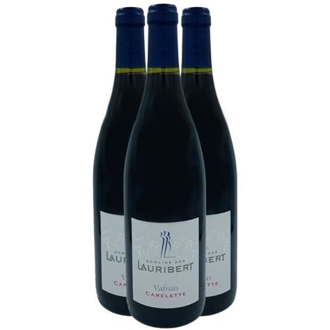 Côtes du Rhône Villages Valréas Carelette Rouge 2021 Lot de 3x75cl