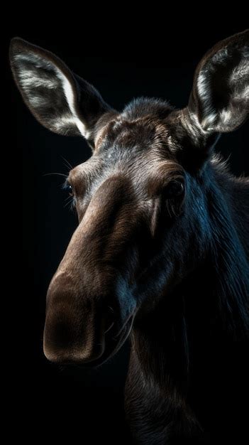 Premium AI Image | A close up of a moose's nose