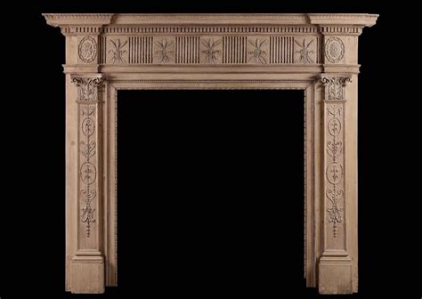 An 18th Century Carved Pine Fireplace In The Adam Style Antique