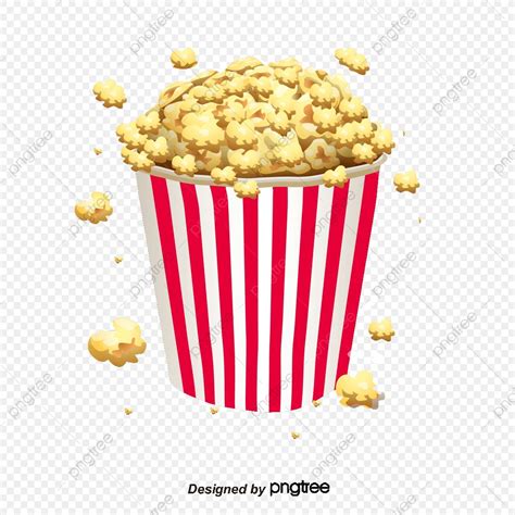 Vector Popcorn Popcorn Cartoon Popcorn Food Png Transparent Clipart