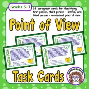 Point Of View Task Cards Advanced Set Print Digital Google Apps