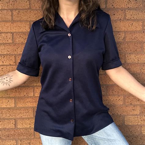 Classic S Polyester Button Up Blouse With Depop