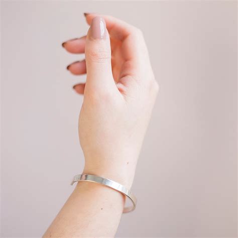 Silver Secret Message Cuff Bracelet Personalised Sterling - Etsy