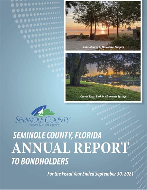 Seminole County 2021 Continuing Disclosure Report FYE 9 30 21