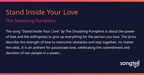 Meaning Of Stand Inside Your Love By The Smashing Pumpkins