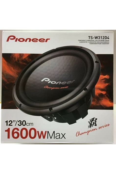 Pioneer Ts W D Watt Watt Rms Ampiyon Seri Cm Subwoofer