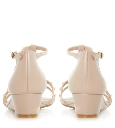 Buy Dune London Nude Leather Khala T Strap Sandal For Women Online