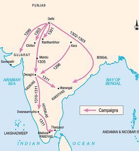 Delhi Sultanate Map 15th Century