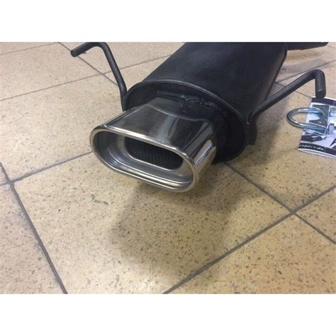 Stahl Endschalldämpfer OPEL Corsa C 09 00 Endrohr 70x140mm flachoval