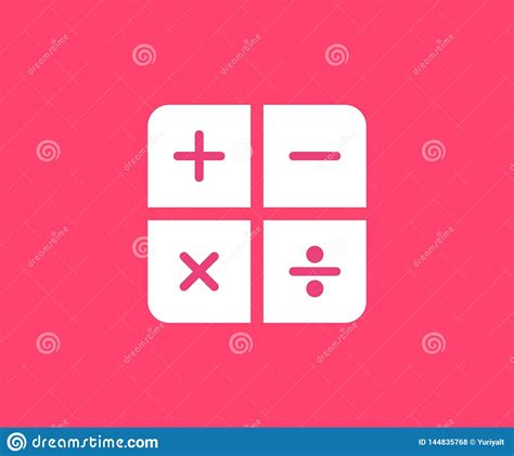 Math Symbols Icon Vector Illustration In Flat Style Stock Vector