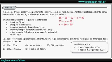 Prova De Matemática Vestibulinho Da Etec 1º Semestre 2016 Questão 21