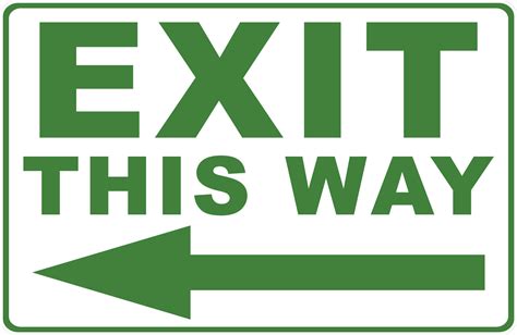 Exit This Way With Optional Directional Arrow Sign – Signs by SalaGraphics 