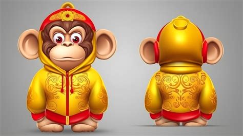 Premium Ai Image 3d Render Of Stylized Monkey King In Chinese Costume