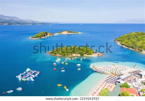 Ksamil Beaches Four Islands Bay Ksamil Stock Photo