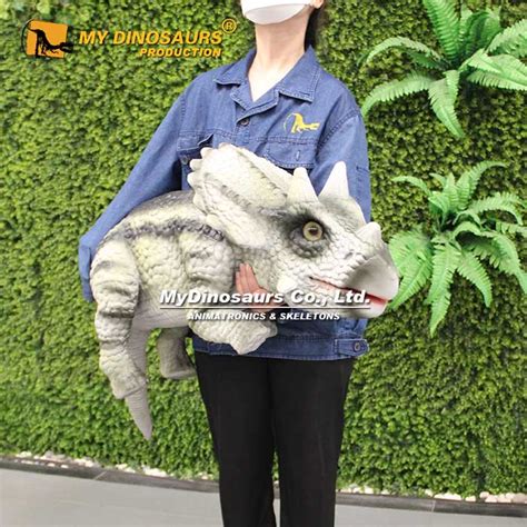 Realistic Baby Triceratops Hand Puppet For Sale