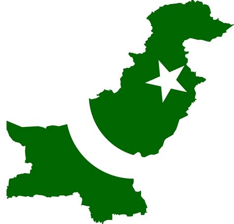 Pakistan Flag Map • Mapsof.net