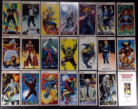 Tarocchi Marvel 1995 Near Complete Tarot Card Set Missing 13 And 15